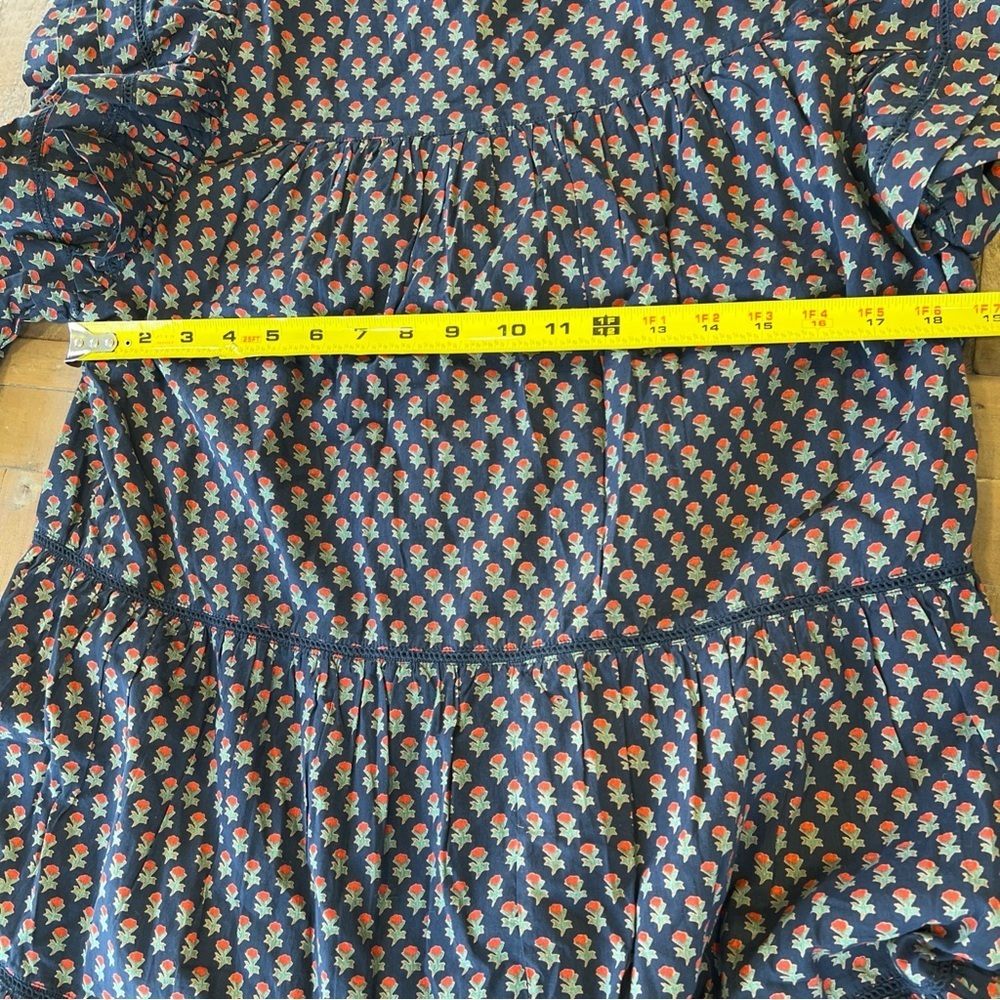 Pink Chicken Kalari Double Ruffle Dress Medium Navy Carnation New Prairiecore - Picture 10 of 10